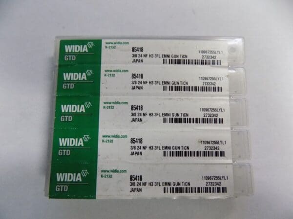 Widia GTD Spiral Point Taps 3/8 - 24" 3FL NF H3 TiCN HSS Qty. 6 85418