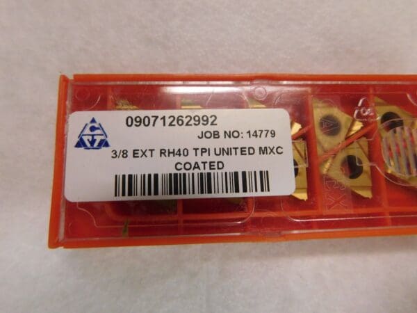 Carmex Carbide Insert 3/8 EXT RH40 TPI United MXC Coated QTY 10 14779