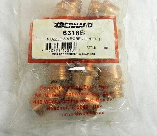 Bernard Nozzle 3/4" Bore Copper T Qty 10 6318B