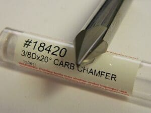 Harvey Tools 3/8" Shank Diam 3 Flute Chamfer Mill 18420