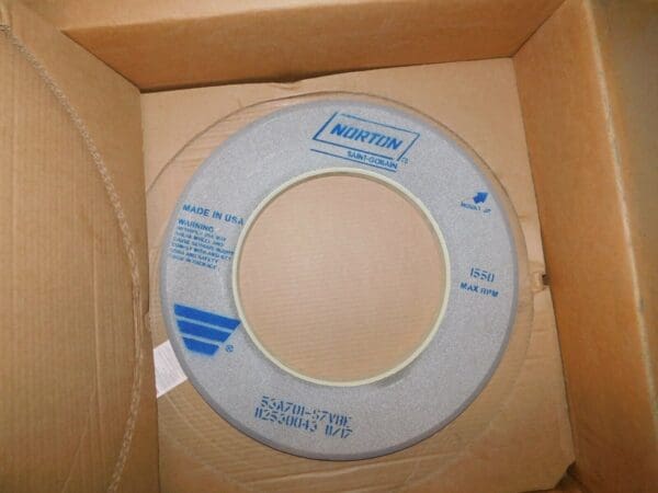 Norton Surface Grinding Wheel 21" Diam x 12" Hole x 1-1/4" Thick 69083103805