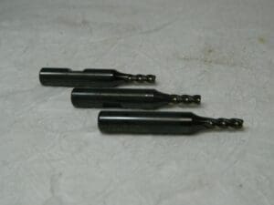 HSS Sq End Mill 3/16" 1/2" LOC 3/8" Shank Dia 2-3/8" OAL 4 FL Qty 3 20550-3