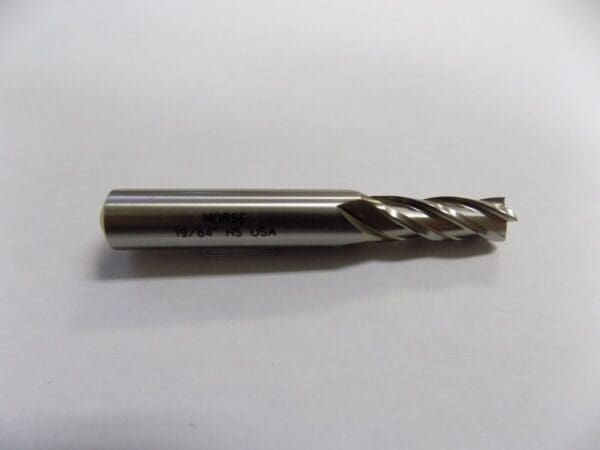 Morse Single End Mill 19/64" x 3/4" x 2-1/2" 4FL HSS Qty 2 43566