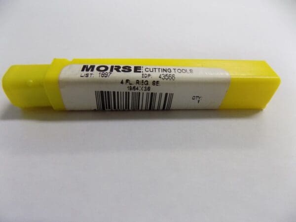 Morse Single End Mill 19/64" x 3/4" x 2-1/2" 4FL HSS Qty 2 43566