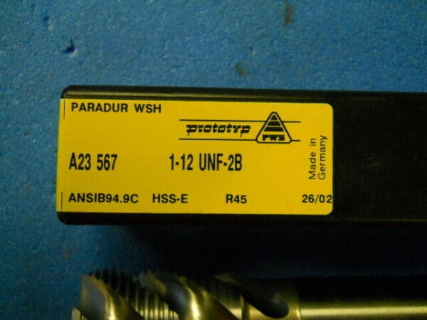 Prototyp Spiral Taps 1-12" UNF 2B HSS-E A23 567