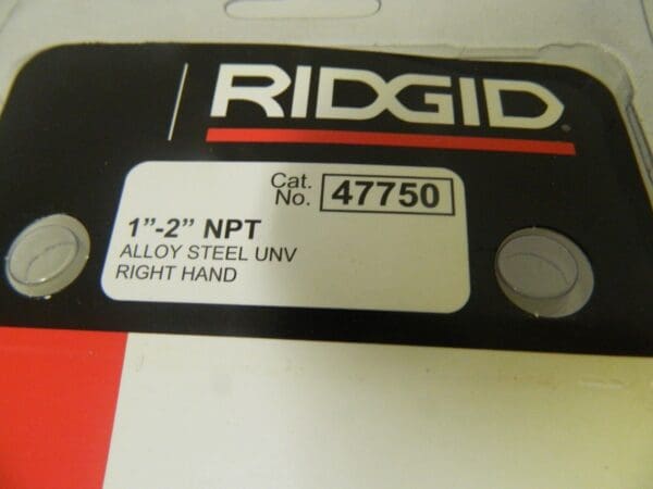 Ridgid Pipe Chaser 3Pk 1" - 2" NPT Thread 16° Hook Right Hand 47750 (Incomplete)