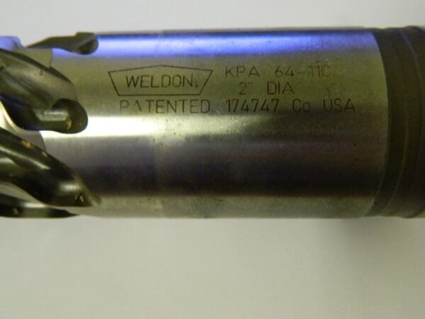 Weldon 8FL 2" x 2" x 6" x 9-3/4" HSCo Uncoated End Mill KPA64-11C