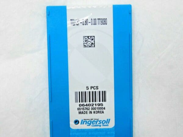 Ingersoll Carbide Grooving Inserts 0.031"CW TQJ27-0.80-0.00 TT9080 Qty 5 6402195