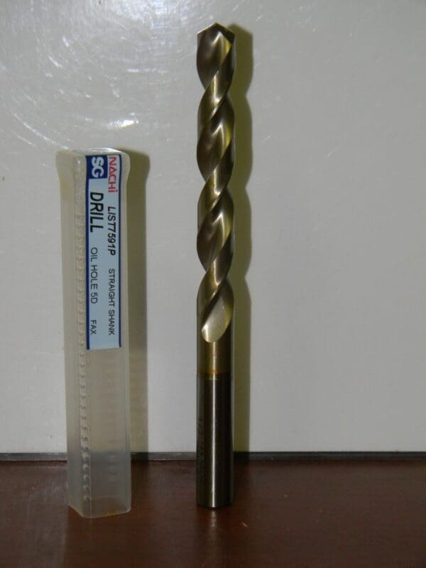 Nachi Powder Metal SG Coated Drill 1/2" Oil Hole 5° Fax Straight Shank #L7591P