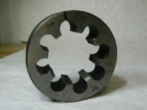 High Speed Steel Round Adjustable Die 2-1/4 - 18 4" OD RH Thread 03948924