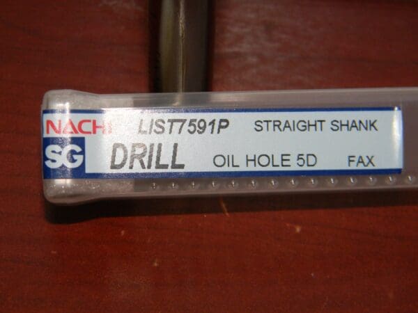 Nachi Powder Metal SG Coated Drill 1/2" Oil Hole 5° Fax Straight Shank #L7591P