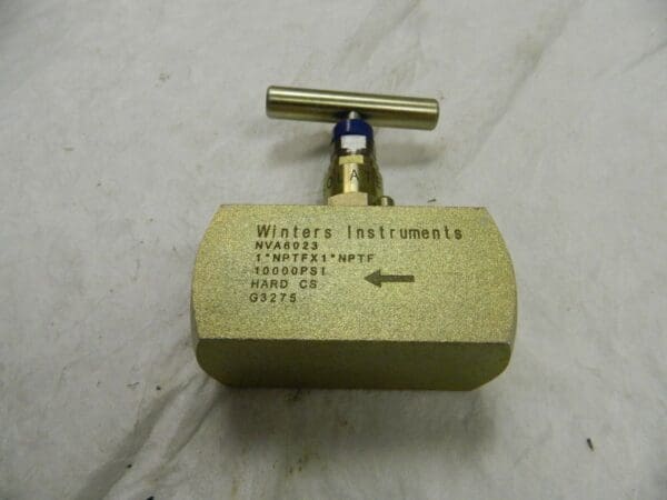 Winters Inline Hard Seat Needle Valve 1" Pipe 10,000 Max psi 00075606