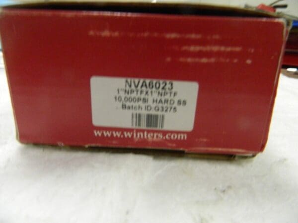 Winters Inline Hard Seat Needle Valve 1" Pipe 10,000 Max psi 00075606