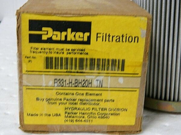 Parker Hydraulic Filter Element 1.9" x 3.6" x 6.4" R331-H-BH20H PR3183