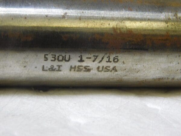 L&I 4MT Taper Shank Chucking Reamer 1-7/16” Straight Flute 12” OAL 530U 1-7/16