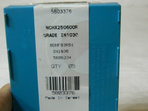 Ingersoll Carbide Milling Inserts NCHX250600R Grade IN1030 Qty 5 5803376