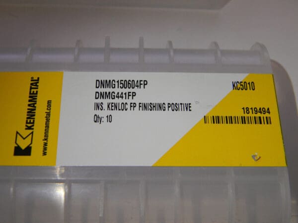 Kennametal DNMG150604FP DNMG441FP KC5010 Finishing Positive Inserts #1819494