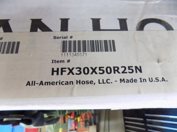 All-American Hose 50 Ft. x 3" High Pressure Rubber Hose 300 psi HFX30X50R25N