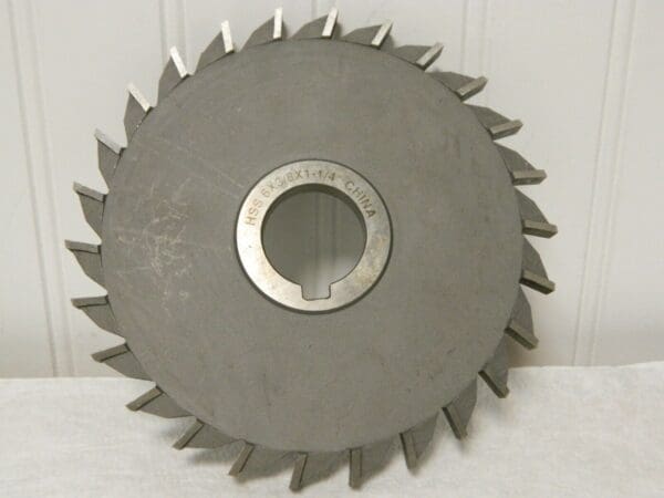 HSS Side Milling Cutter 20 Teeth 6" Diam x 3/8" Width of Cut 03016250