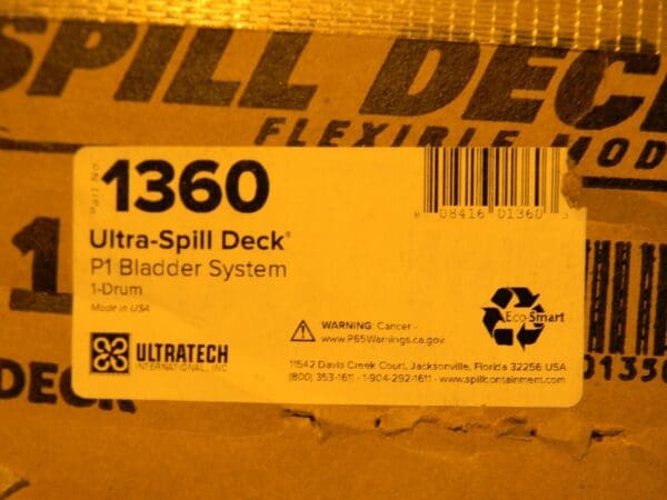 UltraTech Low Profile Spill Deck 1-Drum Flexible Bladder System 1360