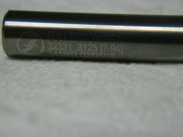 Fullerton Tool SC Sq End Mill 5/16" x 5/16" x 7/8" 2-1/2" OAL 4 FL Qty 2 32331