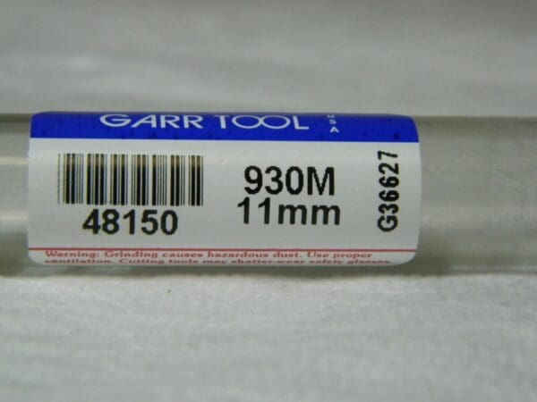 Garr Tool 11mm Series 930M 4FL Solid Submicron Grain Carbide Ball End Mill 48150