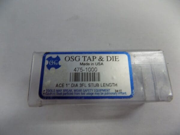 OSG Tap and Die 1" x 1" x 4" 3FL Square Solid Carbide End Mill 475-1000