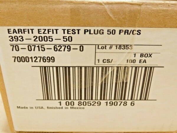 3M E-A-R E-Z-Fit Probed Test Plugs Qty 50 Pairs/Case 393-2005-50