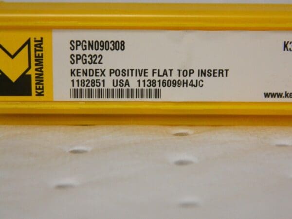 Kennametal Carbide Turning Insert SPG322 Grade K313 QTY 3 1182851