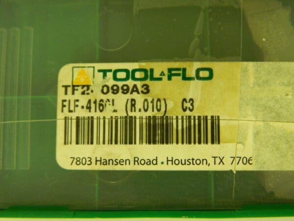 Tool Flo Carbide Inserts TF24099A3 FLF-4160L R.010 C3 QTy 6