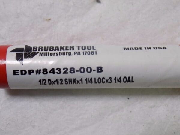 Brubaker HSSCO Ball End Mill 4Fl Ctr Cut 0.5" x 0.5"SHK x 1.25"LOC QTY 2 84328