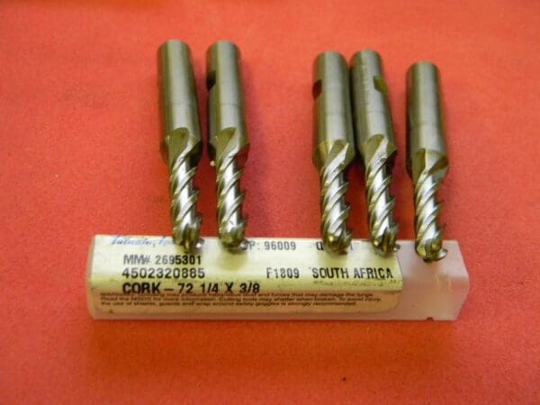 Putnam Tools Ball End Mill 1/4" x 3/8" x 1" x 2-13/16" 4F Cobalt Qty. 5 #96009