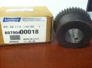 LoveJoy Gear Coupling Hub Nyflex 1-1/8" x 1/4" x 1/8" USA #69790400018