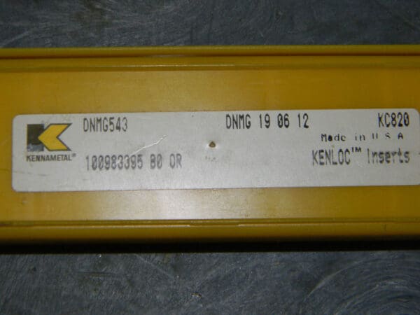 Kennametal KENLOC Turning Inserts DNMG543 Grade KC820 Carbide Qty. 5