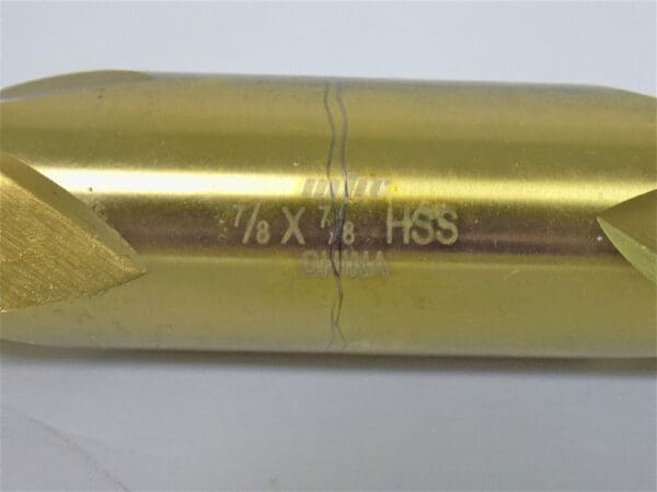 MHC Double End Mill 7/8" x 7/8" x 1-7/8" x 6-1/8" HSS TiN Coated 4FL #01705565