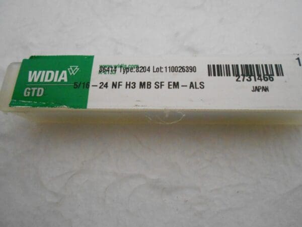 Widia GTD Forming Tap 5/16-24 NF H3 EM-ALS HSS #86414