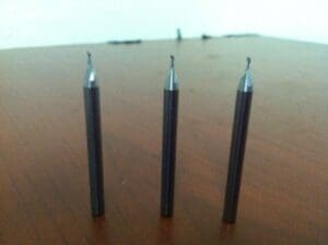 Richards MT 0.0300" x 1/8" x 0.0450" x 1-1/2" 2F Carbide Sq End Mills - Lot of 3