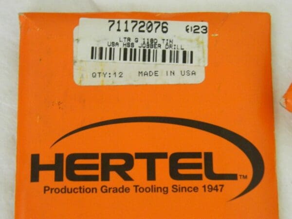 Hertel Jobber Drill Letter G x 2-7/8" 118° TiN HSS Box of 12 #84578582