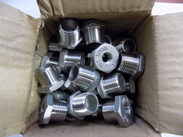 Merit Brass K614-0802 1/2" x 1/8" 150 Psi Hex Bushing Grade 316 Pipe Fittings