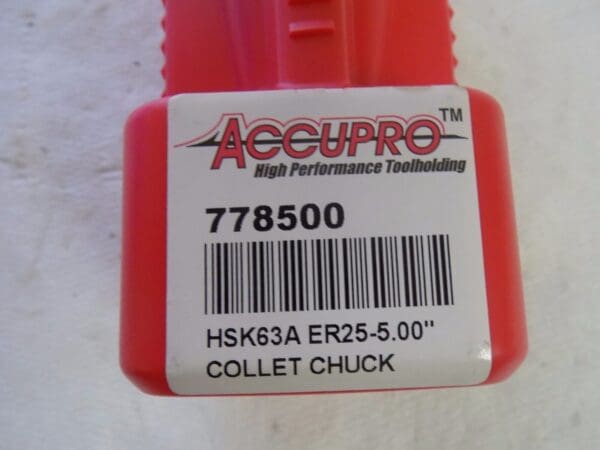 Accupro Collet Chuck ER25 5.000" Projection 1/32" - 5/8" Collet Range 778500