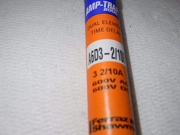 Ferraz Shawmut Time Delay General Purpose Fuse 600 VAC/VDC #A6D3-2/10R