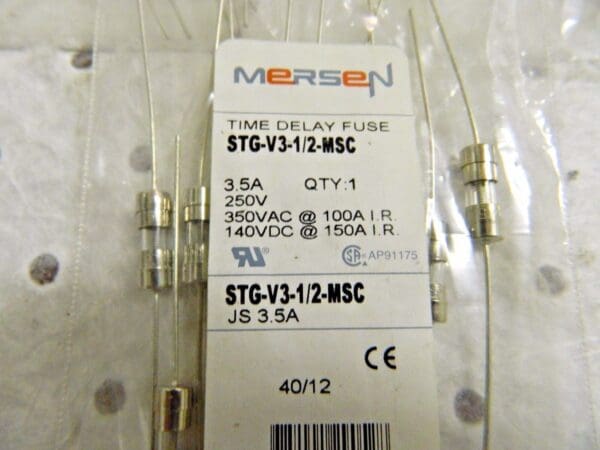 Ferraz Shawmut Time Delay Miniature Glass Fuses 350 VAC 3.50A Qty 30 STG-V3-1/2