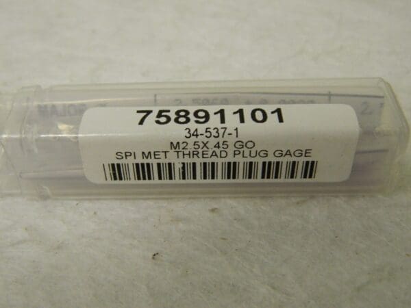 SPI Go Gage Single End Plug Thread M2.5x0.45 Class 6H 75891101