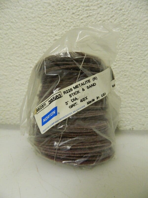 Norton PSA Disc 3" Diam 40 Grit Aluminum Oxide Approx. 50 Pack 66261136563