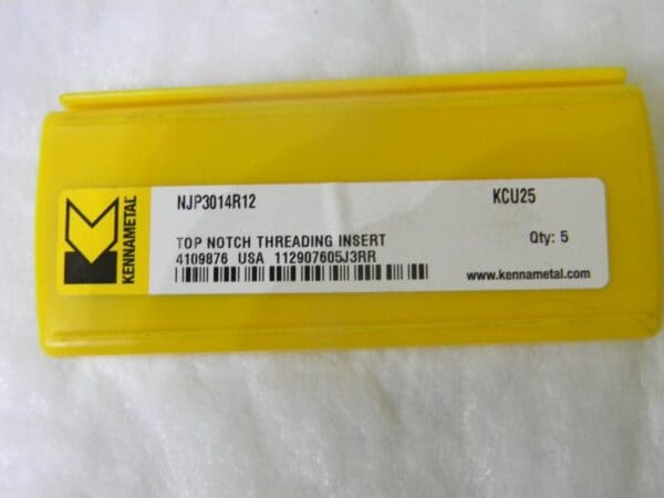 Kennametal Carbide Top Notch Inserts NJP3014 Grade KCU25 AITiN Finish Qty 2