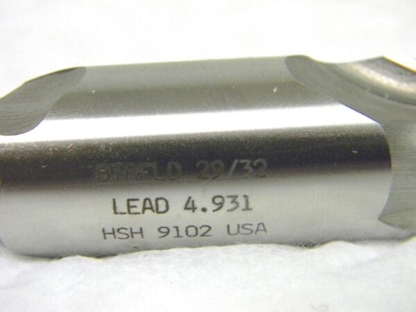 Union Butterfield HSS Double End Mill 29/32” x 1” Shank Dia 2Fl 6” OAL 9102