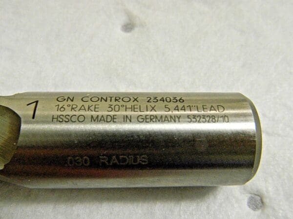 Controx HSS Square End Mill 1" x 4-1/2" .030 Radius 4FL 234036