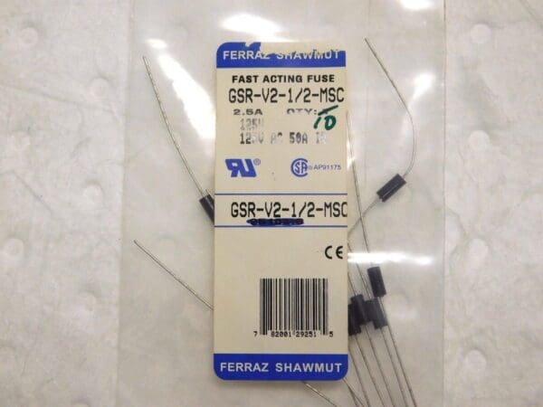 Ferraz Shawmut Fast Acting GP Fuse 125V 2.5A 10PK Lot of 2 GSR-V2-1/2