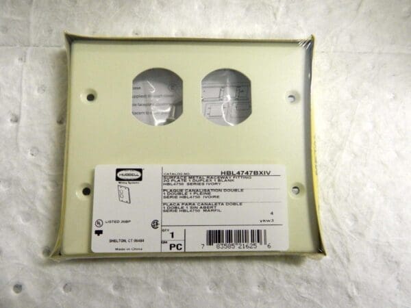 Hubbell Wiring Device-Kellems Rectangular Raceway Plates Qty. 5 #HBL4747BXIV