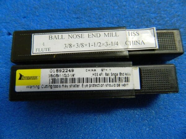 Interstate 3/8" x 3/8" x 1-1/2" x 3-1/4" 4FL HSS Ball Nose End Mill #0189224